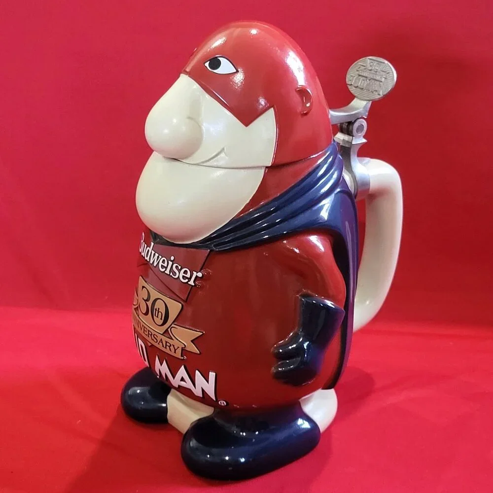 Budweiser Bud Man 30th Anniversary Beer Stein 1999